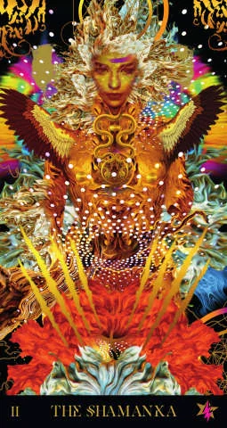 The Shamaness card from the Starman Tarot deck