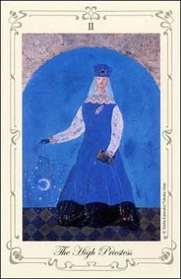 The High Priestess card from Stella's Simple Tarot