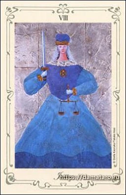 Justice card from Stella's Simple Tarot