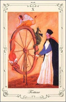 Wheel of Fortune card from Stella's Simple Tarot