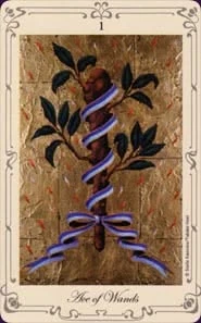Ace of Wands card from Stella's Simple Tarot