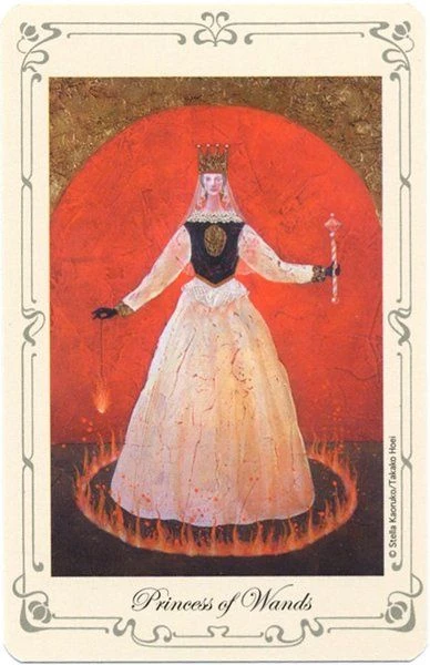 Princess of Wands card from Stella's Simple Tarot