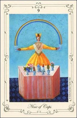 Nine of Cups card from Stella's Simple Tarot