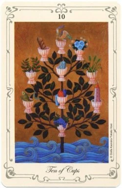 Ten of Cups card from Stella's Simple Tarot