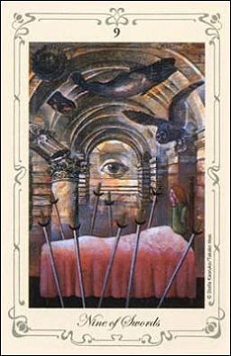 Nine of Swords card from Stella's Simple Tarot