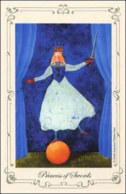 Princess of Swords card from Stella's Simple Tarot