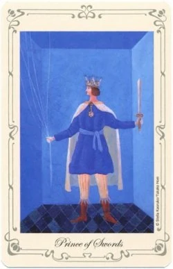 Prince of Swords card from Stella's Simple Tarot