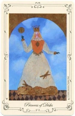 Princess of Disks card from Stella's Simple Tarot