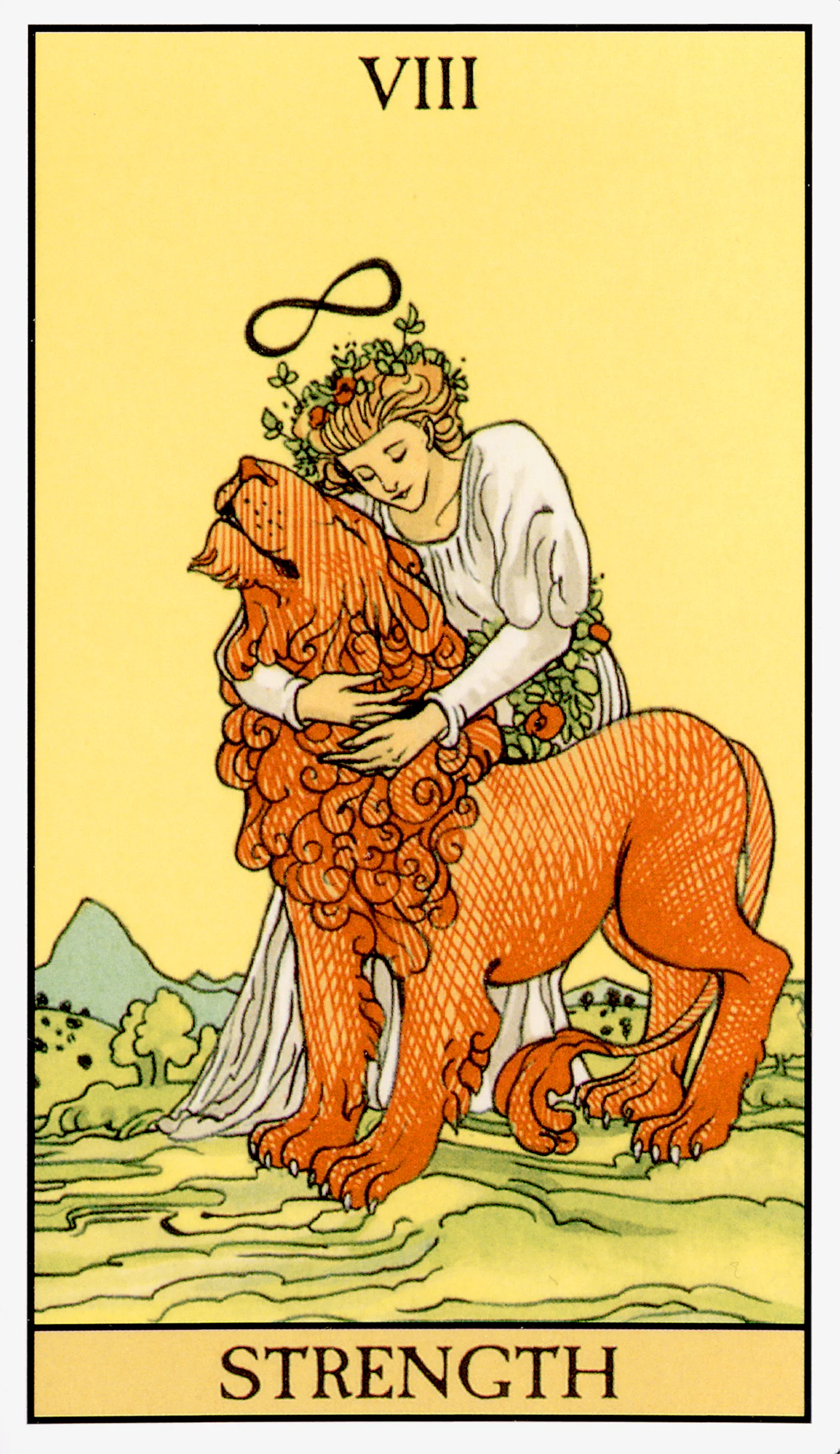 Strength card from the After Tarot deck by Lo Scarabeo