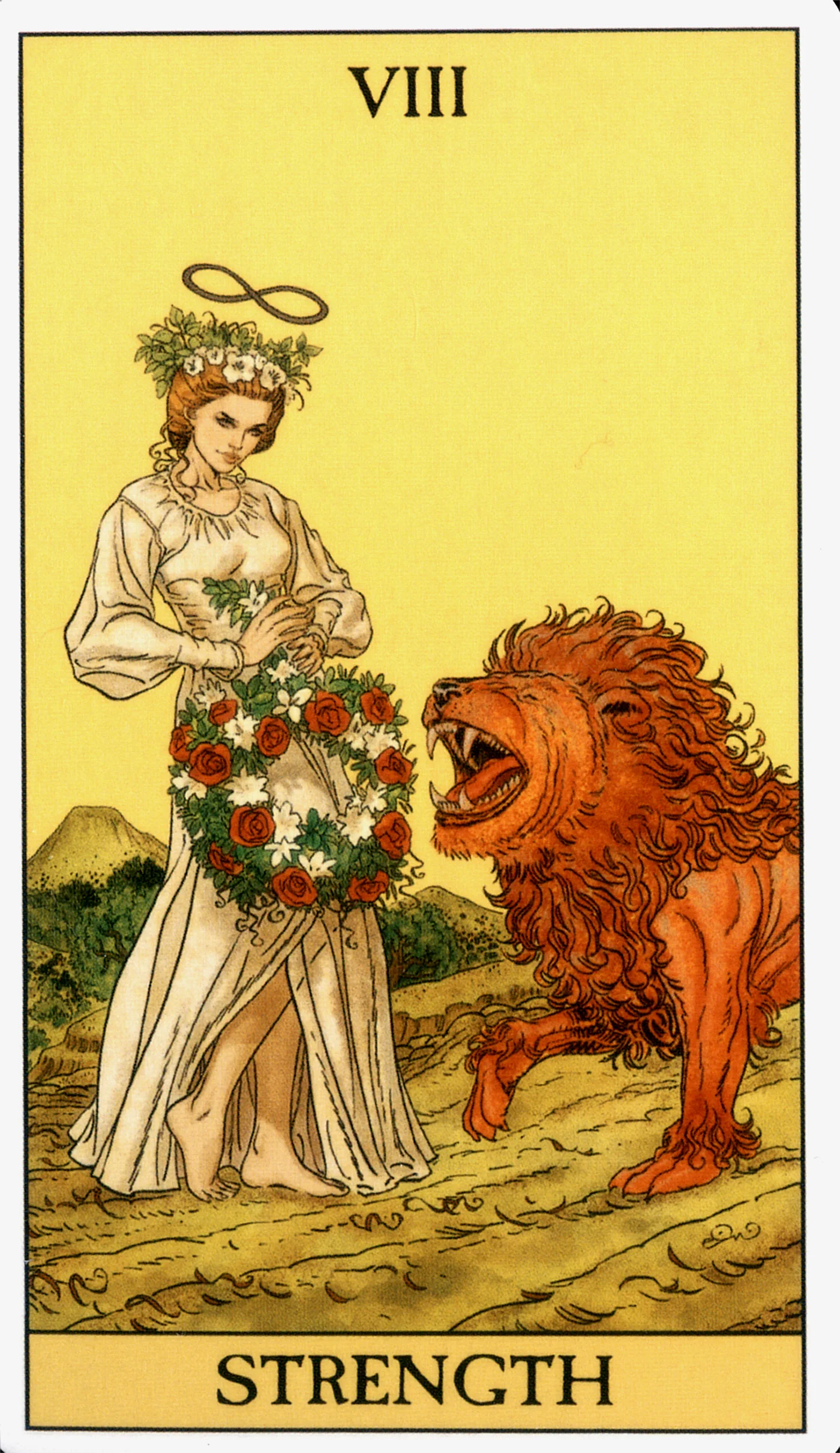 Strength card from the Before Tarot deck by Lo Scarabeo