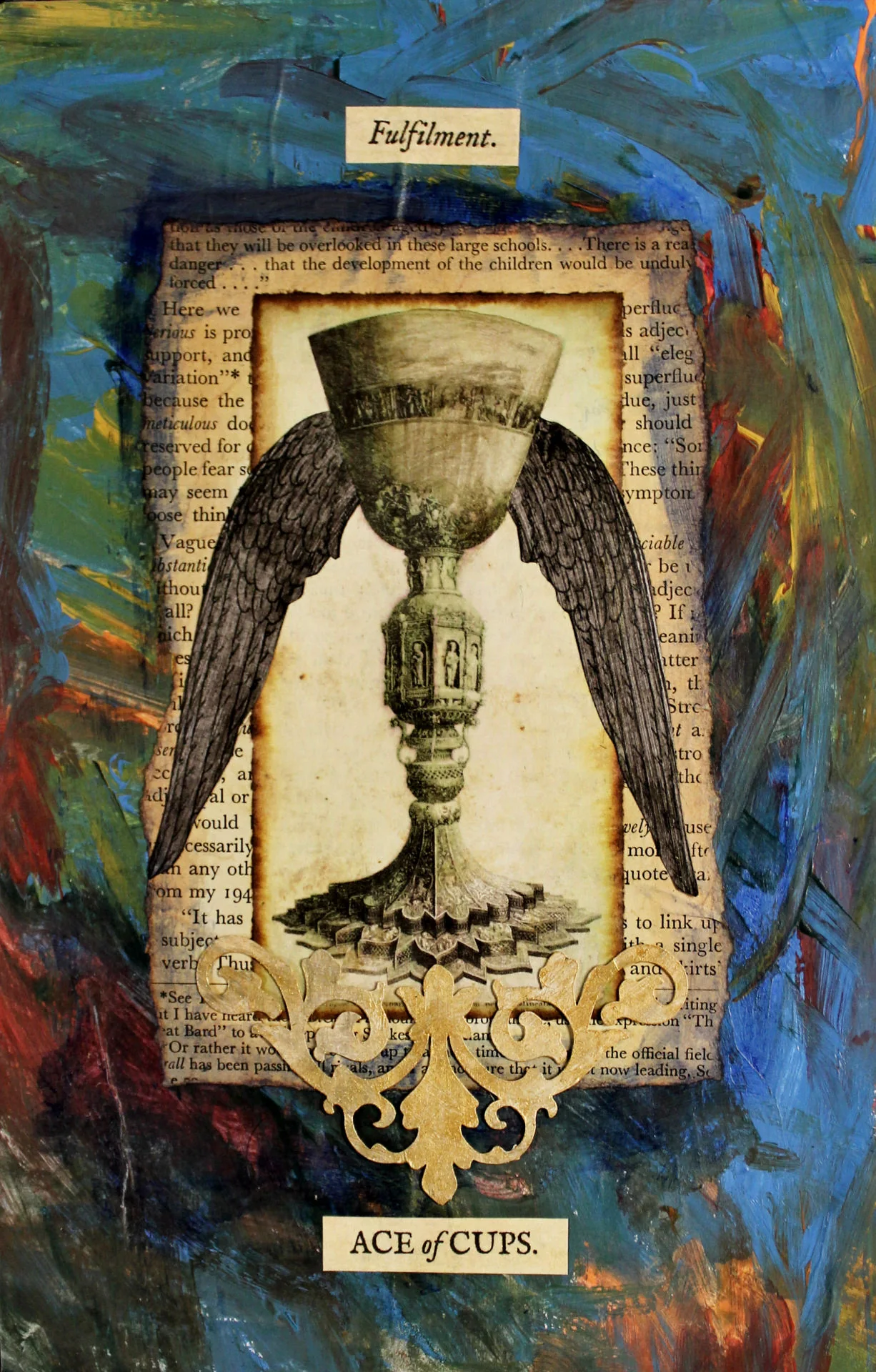 Ace of Cups card from The Stretch Tarot by Joseph Stretch