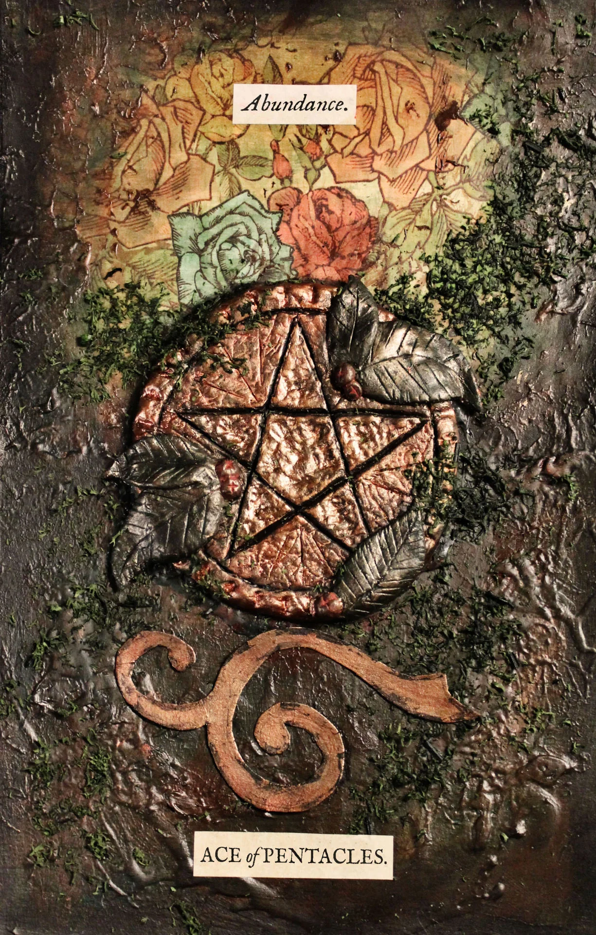 Ace of Pentacles card from The Stretch Tarot by Joseph Stretch