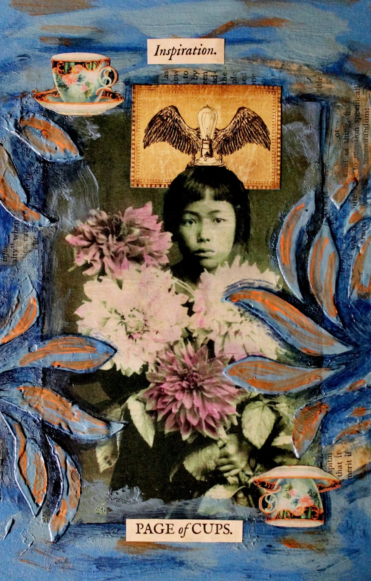 Page of Cups card from The Stretch Tarot by Joseph Stretch