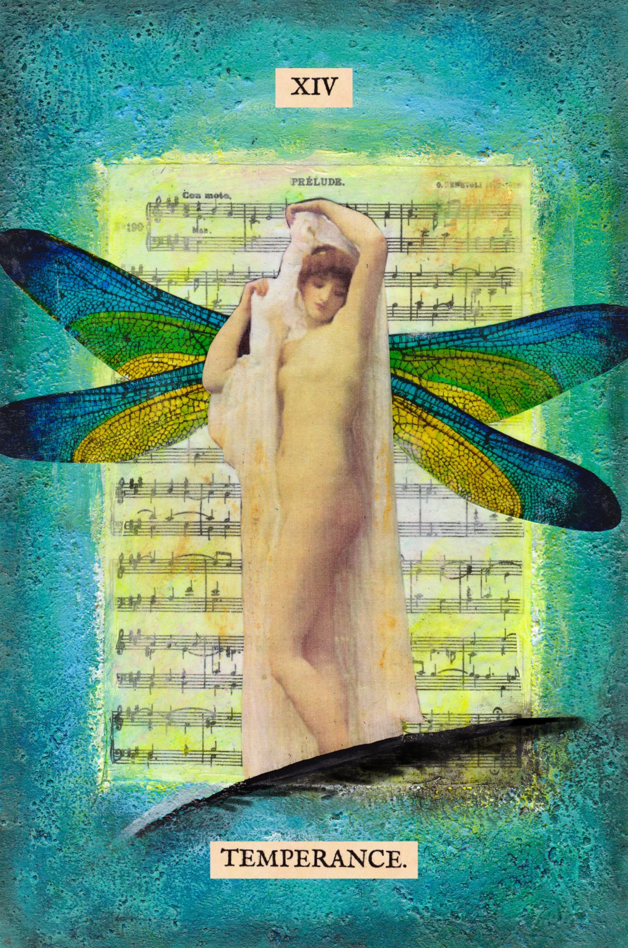 Temperance card from The Stretch Tarot by Joseph Stretch