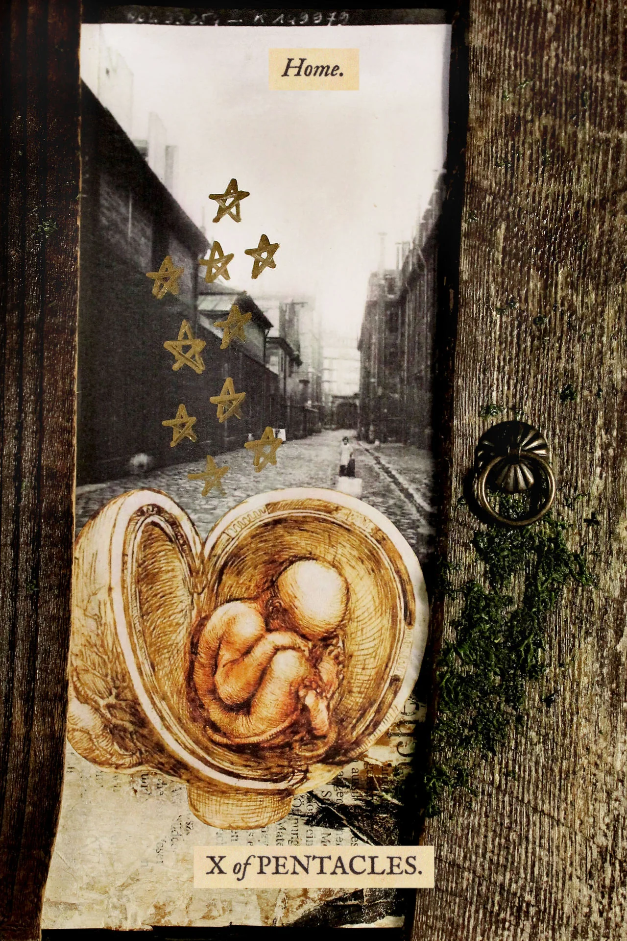 Ten of Pentacles card from The Stretch Tarot by Joseph Stretch