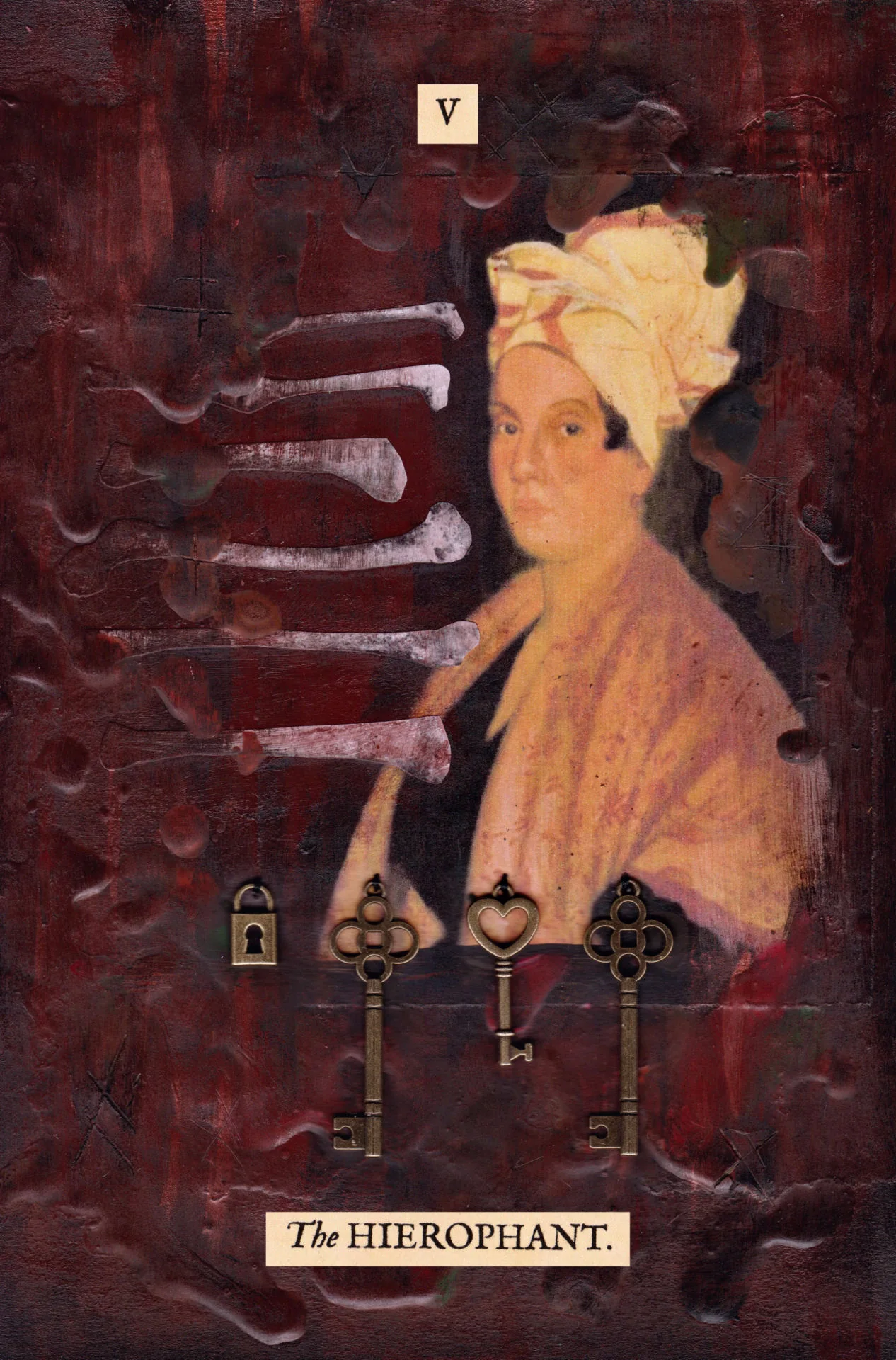 The Hierophant card from The Stretch Tarot by Joseph Stretch