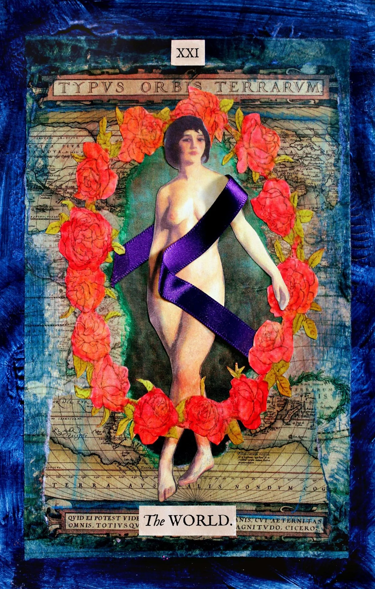 The World card from The Stretch Tarot deck by Joseph Stretch