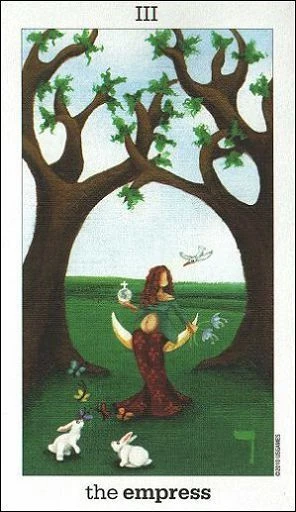 The Empress card from the Sun and Moon Tarot deck by Vanessa Decort