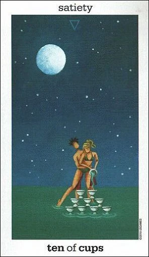 Ten of Cups card from the Sun and Moon Tarot deck by Vanessa Decort