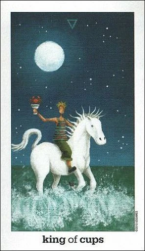 King of Cups card from the Sun and Moon Tarot deck by Vanessa Decort