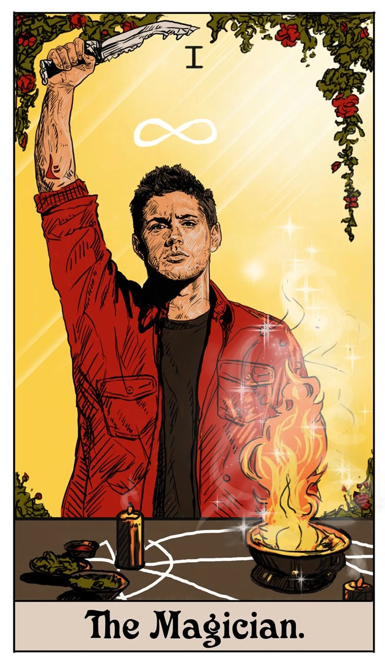 The Magician card from the Supernatural Tarot artwork set by Britanee LeeAnn