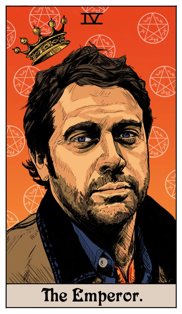 The Emperor card from the Supernatural Tarot artwork set by Britanee LeeAnn