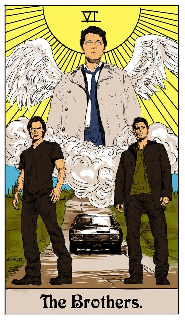 The Brothers card from Britanee LeeAnn’s Supernatural Tarot artwork set