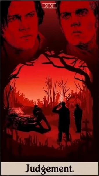 Judgement card from Britanee LeeAnn’s Supernatural Tarot artwork set
