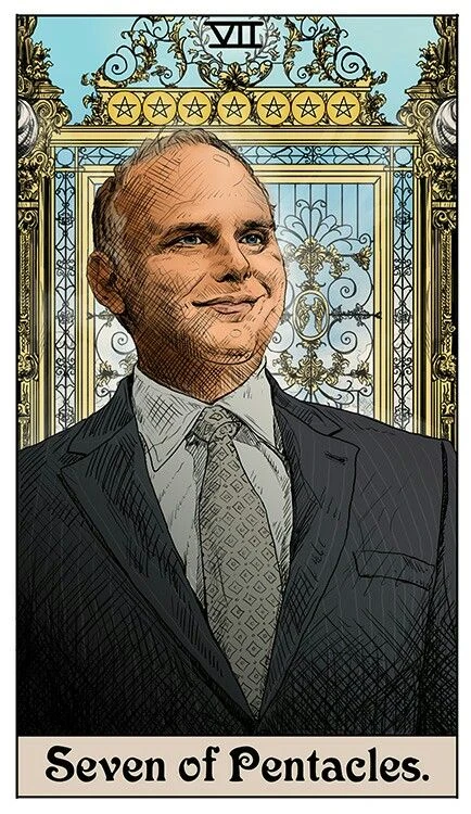 Seven of Pentacles card from the Supernatural Tarot artwork set by Britanee LeeAnn