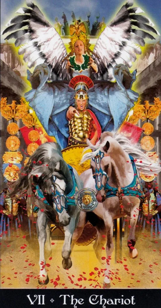The Chariot card from the Tarot Apokalypsis deck