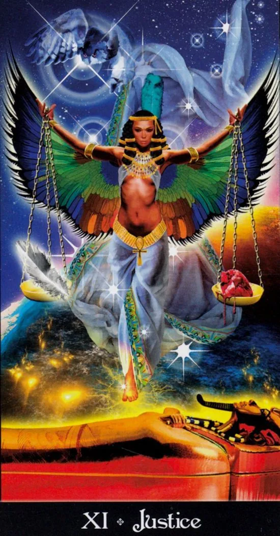 Justice card from the Tarot Apokalypsis deck