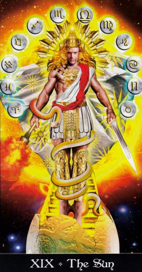The Sun card from the Tarot Apokalypsis deck