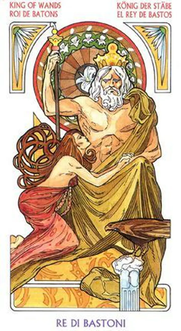 King of Wands - Tarot Art Nouveau - Tarot Deck by Antonella Castelli
