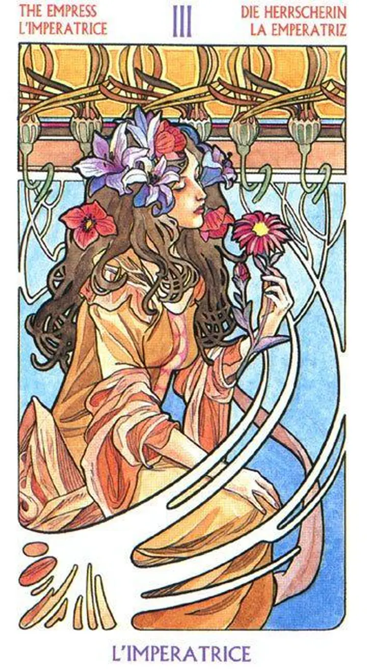The Empress card from the Tarot Art Nouveau deck