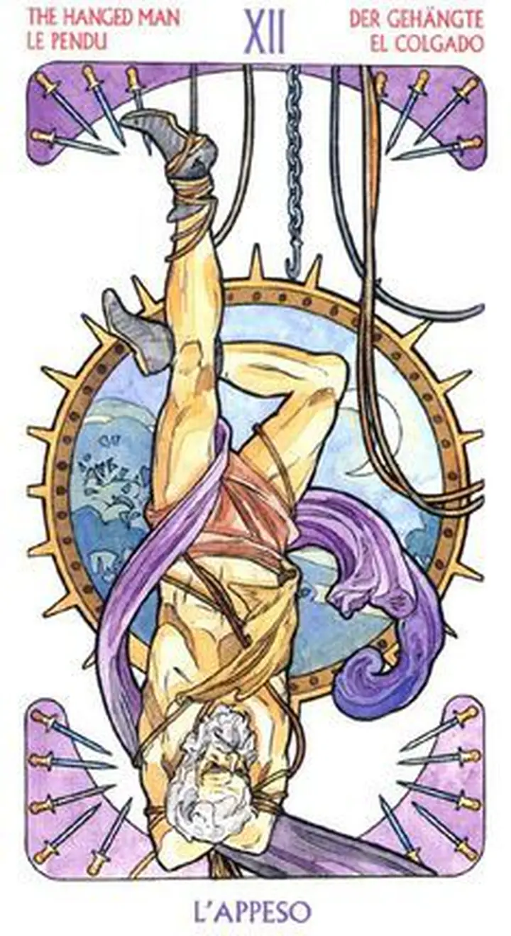The Hanged Man - Tarot Art Nouveau - Tarot Deck by Antonella Castelli