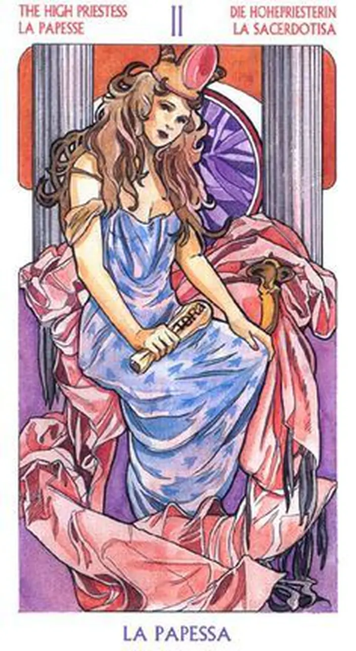 The High Priestess - Tarot Art Nouveau - Tarot Deck by Antonella Castelli