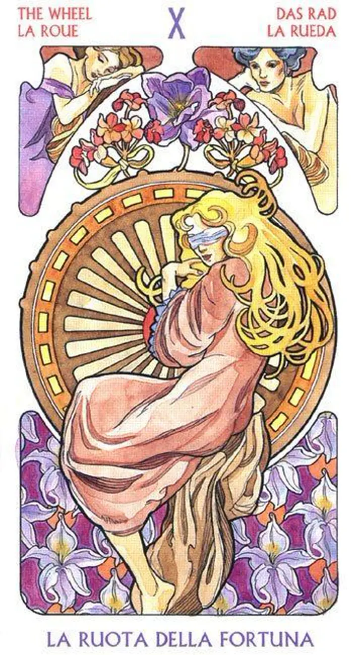 The Wheel - Tarot Art Nouveau - Tarot Deck by Antonella Castelli