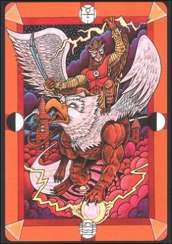 Disciple of Air (Послушник Воздуха) card from Tarot D: The Didactic Tarot deck