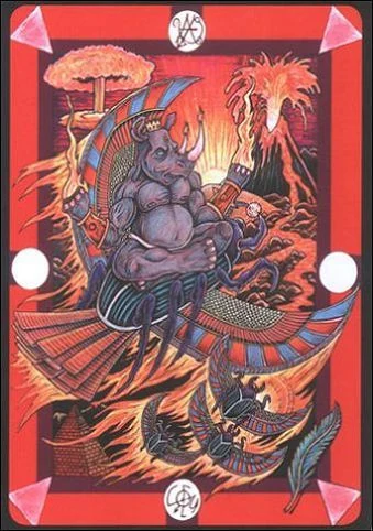 Disciple of Fire (Послушник Огня) card from Tarot D: The Didactic Tarot deck