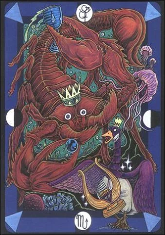 Keeper of Water (Хранитель Воды) card from Tarot D: The Didactic Tarot deck