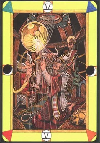 The Hierophant (Жрец) card from Tarot D: The Didactic Tarot deck