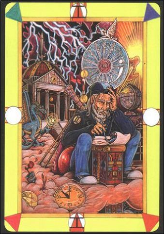 Major · I — source 04 card front from Tarot D: The Didactic Tarot; descriptive source-symbol identifier, not a guidebook title