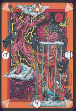 Air · 9 — source 67 card front from Tarot D: The Didactic Tarot; descriptive source-symbol identifier, not a guidebook title
