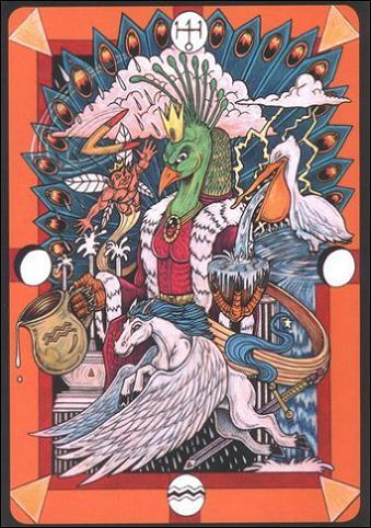 Air · court glyph — source 72 (Queen equivalent) card front from Tarot D: The Didactic Tarot; descriptive source-symbol identifier, not a guidebook title
