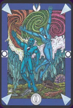 Water · 0 — source 74 card front from Tarot D: The Didactic Tarot; descriptive source-symbol identifier, not a guidebook title
