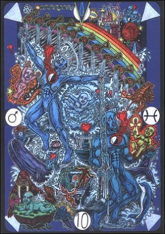 Water · 10 — source 84 card front from Tarot D: The Didactic Tarot; descriptive source-symbol identifier, not a guidebook title