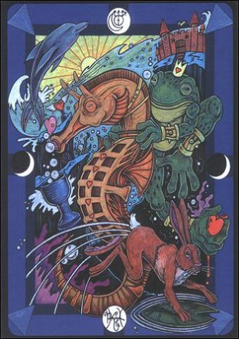 Water · court glyph — source 86 (Page equivalent) card front from Tarot D: The Didactic Tarot; descriptive source-symbol identifier, not a guidebook title