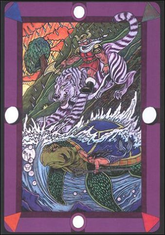 Pause · source position 5 (unnumbered) card front from Tarot D: The Didactic Tarot; descriptive source-symbol identifier, not a guidebook title