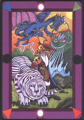 Pause · source position 8 (unnumbered) card front from Tarot D: The Didactic Tarot; descriptive source-symbol identifier, not a guidebook title