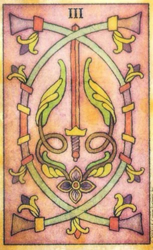 Tarot De Maria Celia Review 7 Three of Swords from Tarot de Maria Celia